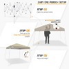EAGLE PEAK Slant Leg Pop-up Canopy Tent Easy One Person Setup Instant Outdoor Beach Canopy Folding Portable Sports Shelter - 2 of 4