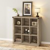 8 Cube Storage Organizer Book shelf, 3 Tier Horizontal Bookcase, Industrial Storage Bookcase for Entryway, Low Bookshelf for Living Room - 3 of 4
