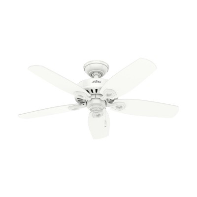 42" White and Light Oak Ceiling Fan with LED Light