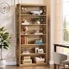 Tribesigns 74.8" Tall Bookcase, 7-Tier Industrial Bookshelf with Storage, Open Storage Shelves for Home Office, Living Room, Bedroom, Brown - 3 of 4