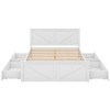 NicBex Queen Size Platform Bed 80.9" L Modern Pine Bed Frame with Headboard and 4 Drawers for Bedroom, Guest Room, No Box Spring Required, White - 3 of 4