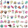 Wrapables Waterproof Vinyl Stickers for Water Bottles, Laptop, Phones, Skateboards, Decals for Teens, 80pcs, Floral Bouquet - 2 of 4