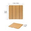 DOMETOUR 12"x12" Plastic Interlocking Deck Tiles Set of 35pcs, Patio Deck Tilesb Waterproof Floor Decking Tiles for Outdoor Indoor - 4 of 4