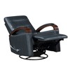 Faux Leather Swivel Gliding Recliner Chair with Luxurious Style - 4 of 4