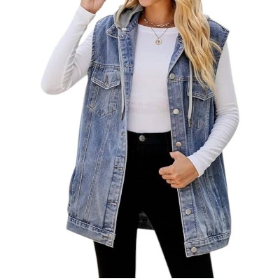 Women's Detachable Hood Vest - White Birch