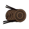 Black & Tan Jute Chair Pad 15 inch Diameter Set of 6 - 2 of 4