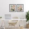 Stupell Industries Minty Garden Flowers 2pc Framed Print Under Glass Set - 2 of 4