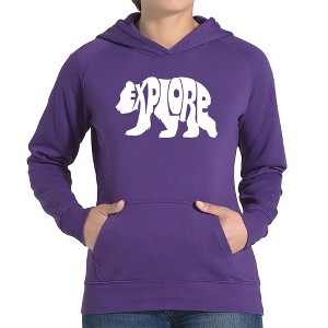 LA Pop Art Explore - Women's Word Art Hooded Sweatshirt - 1 of 4