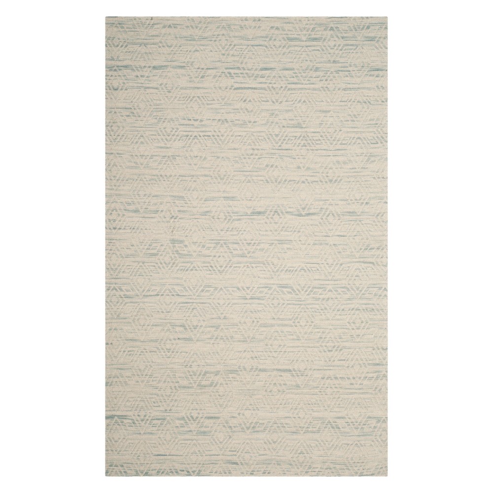 6'x9' Ruthie Geometric Accent Rug Light Blue/Ivory - Safavieh