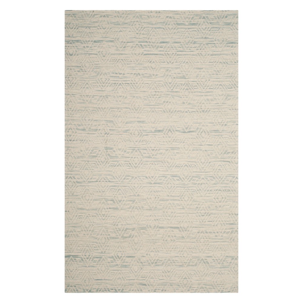 5'x8' Ruthie Geometric Accent Rug Light Blue/Ivory - Safavieh