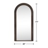 Wooakway Solid Wood Accent Wall Mirror Arched Full Length Mirror Rustic Leaning Mirror for Living Room Bedroom Entryway Charcoal/Weathered White - 4 of 4