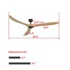 Famapy 72 - Inch Wooden Blade Ceiling Fan with 40W DC Motor - 6 - Speed Reversible Cooling for Large Spaces - 2 of 4