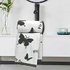 BAGOKIE Cotton Hand Towels, 27"L x 13"W, Black(2-Piece) - 3 of 4