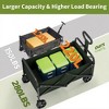 Acekool Foldable Utility Wagon Cart, 380lbs Capacity, 360° All-Terrain Wheels, Adjustable Handle, Cup Holders, Portable for Shopping, Camping, Garden - 2 of 4