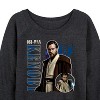 Women's - Star Wars - Obiwan Kenobi Collage Lightweight French Terry Wide Neck Long Sleeve Shirt - 2 of 4