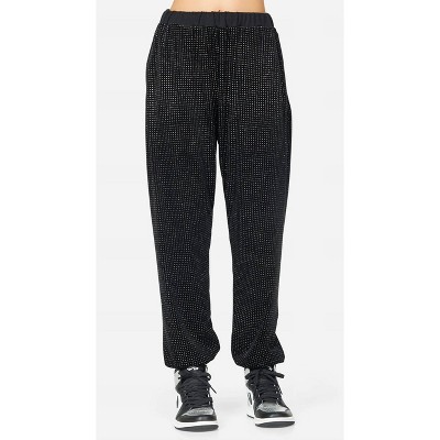 Women's Zane Rainbow Glitter Velour Sweatpants - MICHAEL LAUREN