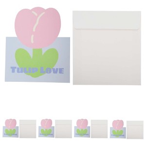 Unique Bargains Greeting Cards Floral Pattern for All Occasions 10 Pcs - 1 of 4