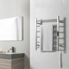 VEVOR 6 Bars Towel Warmer Rack, Wall Mounted Heated Towel Rack for Bathroom, IPX5 Waterpoof Towel Heater Rack with Timer & Display Screen, Silver - 2 of 4