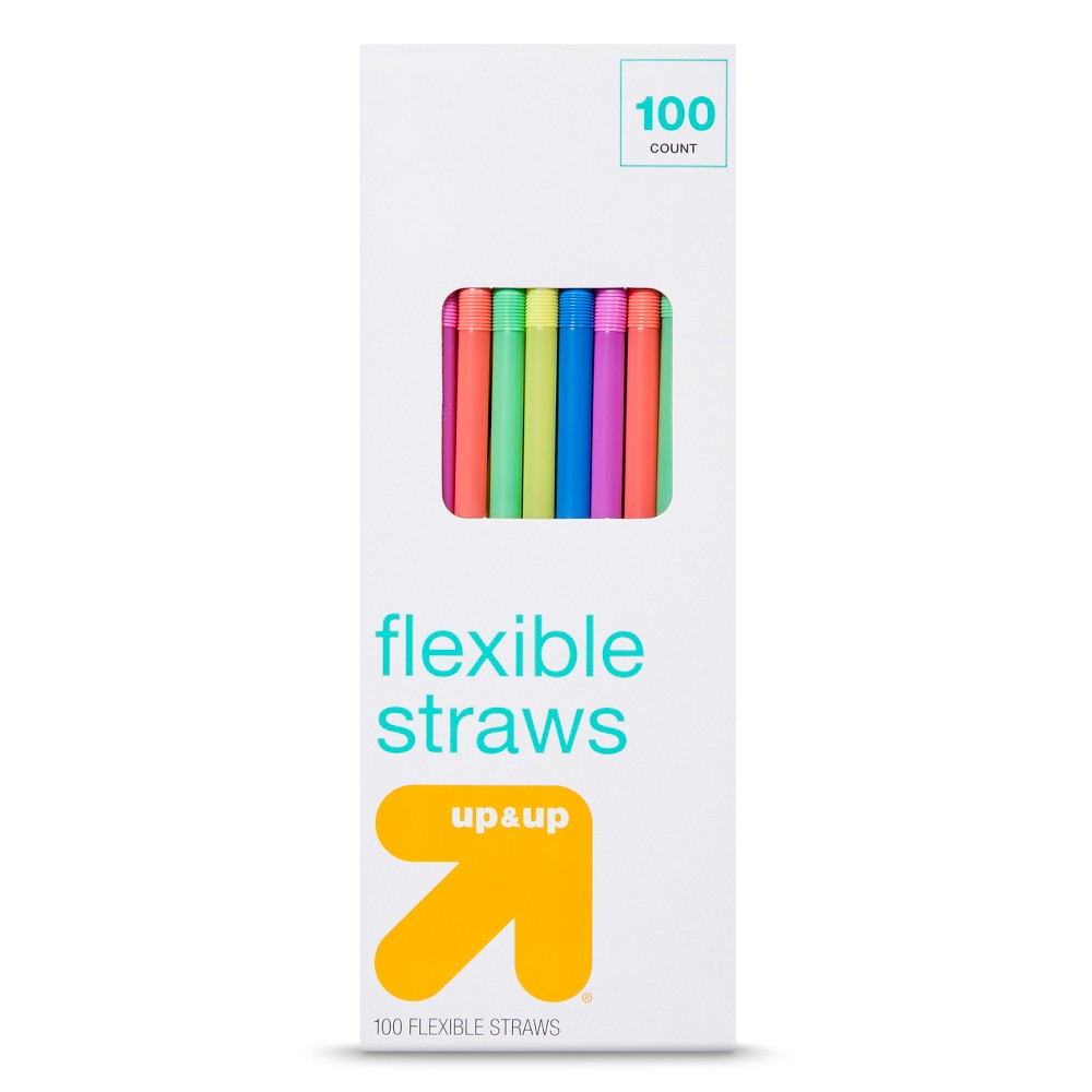 up & up Flexible Straws - 100 Count