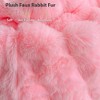 LISM Long Pillow Shams 2-Pack Fluffy Faux Rabbit Fur Pillowcases - 2 of 4