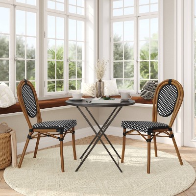 Alamont 2pk Commercial Thonet Stacking Chairs