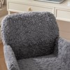 Racxily Furniture Office Chair, Artificial rabbit hair Home with Golden Metal Base, Adjustable Desk Chair Swivel, Vanity Chair - 4 of 4