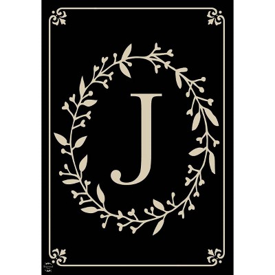 Briarwood Lane Classic Monogram Letter J House Flag Double-Sided 28" x 40"