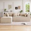 Modular l-Shaped Sectional Sofa, Chenille Upholstered Couch w/ Chaise, High Density Foam, No Assembly Required - 4 of 4