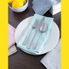 Design Imports  Solid Chambray Tablecloth, Blue, 70" Round - 4 of 4