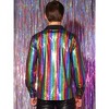 Lars Amadeus Men's Long Sleeves Button Down Nightclub Shiny Party Shirts - 3 of 4