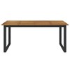 vidaXL Garden Table Acacia Wood Brown, Powder-Coated Black - 3 of 4