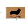 HomeRoots 17" X 29" Natural and Black Coir Dachshund Welcome Outdoor Door Mat - 3 of 3