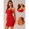 Allegra K Women's Halter Sleeveless Shiny Metallic Dots Party Pencil Dresses - 2 of 4