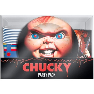 Silver Buffalo Childs Play Chucky 60 Piece Party Tableware Set | Cups | Plates | Napkins