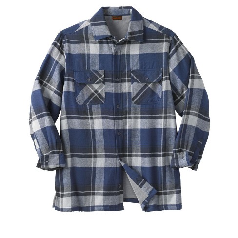 Boulder Creek By Kingsize Men's Big & Tall Fleece-lined Flannel