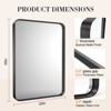 GlasFlength Decorative Wall Mirrors, Bathroom Vanity Wall Mirror with Aluminum Alloy Frame, Farmhouse Style, Square, Black，22"*2"*30" - 2 of 4