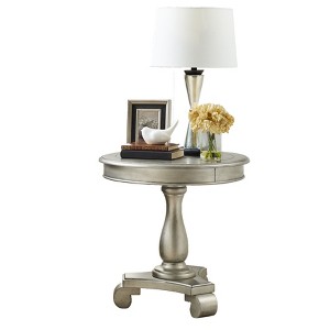NicBex Modern 26" Small Round Coffee Table with Wood Frame for Living Room and Bedroom - 1 of 4