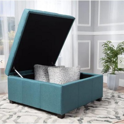 NicBex Polyester Storage Ottoman Bench,Upholstered Storage Ottoman with Tufted Top and Tapered Feet,Modern Storage Bench for Living Room,Bedroom