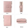 BEAFUP Small Wallets for Women,Leather RFID Blocking Bifold Double Zipper Pockets Wallet Card Case Purse with 2 ID Windows - 4 of 4