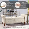 CAVINAS 62" Storage Bench for Bedroom with Cushion End of Bed Bench, Modern Storage Stool with Armrests for Bedroom, Entrance - 3 of 4