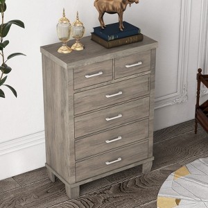 31.5 Inch 6 Drawer Dresser for Bedroom, Modern Chest of Drawers, Tall Dresser Storage Tower, for Bedroom, Entryway, Living Room - 1 of 4