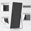 Wooakway Black/Gold/Silver Metal Full Length Mirrors Accent Wall Mirror Freestand Mirror with Bracket - 4 of 4