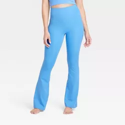Women's Brushed Sculpt Ultra High-Rise Flare Leggings - All in Motion™ Vibrant Blue XL