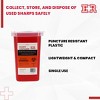 Sharps Container with Split Lid & Locking Mechanism - 2 of 4