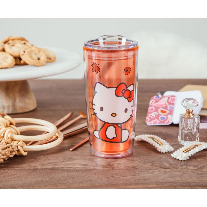 Silver Buffalo Sanrio Hello Kitty Pumpkin Spice Travel Tumbler w/ Slide Close Lid | 20 Ounces, 3 of 7