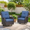 Gymojoy 4 Pieces Outdoor Rocking Chair Rattan Rocker Chairs with Cushion - 3 of 4