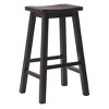 WestinTrends 29" Saddle Seat Solid Wood Kitchen Bar Stool Chair (Set of 2) - 3 of 4