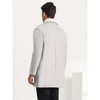 Lars Amadeus Men's Notched Lapel Single Breasted Formal Long Coat - 3 of 4