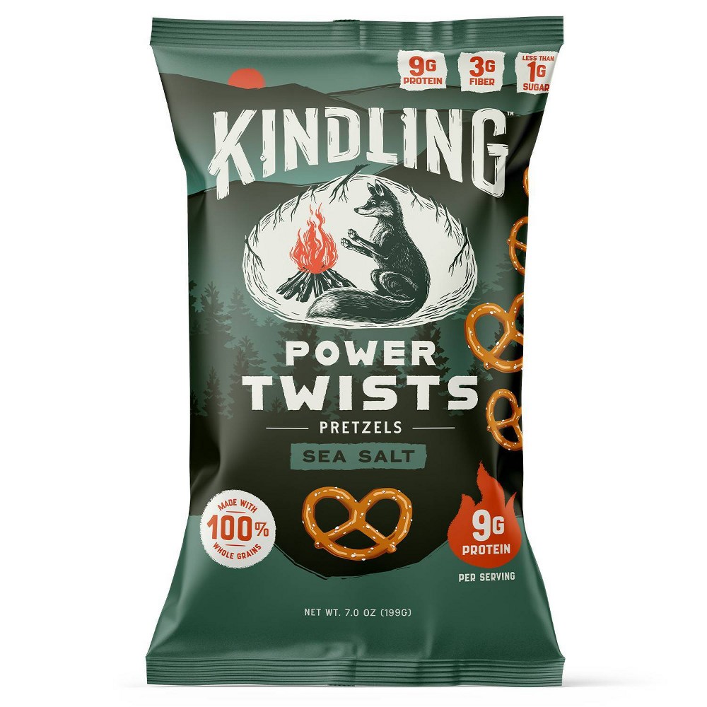Kindling Power Twists Sea Salt Pretzels - 7.0 oz