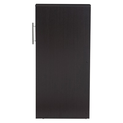 Lindo Dark Brown Engineered Wood Bookcase with Hidden Shelving